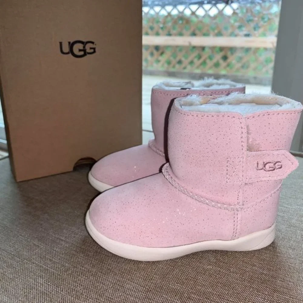 UGG KEELAN SPARKLE PINK TODDLER/INFANT BOOTIES‎